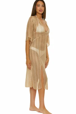 GOLDEN MESH COVER-UP
