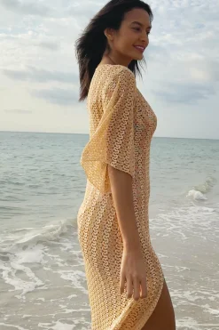 GOLDEN MESH COVER-UP